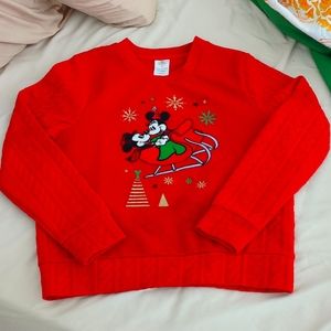 Disney Parks Mickey Minnie Christmas cable sweatshirt. Comfy and cute!